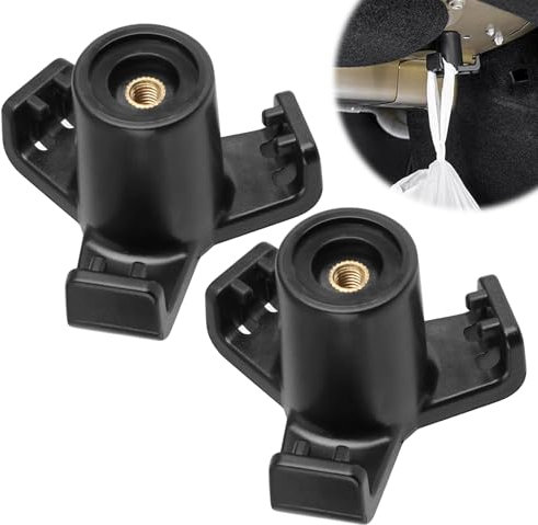 Trunk Bag Hooks for Tesla Model 3, 2Pcs Trunk Grocery Bag Hook ABS Plastic Car Trunk Hook Car Boot Flaps Hanger Pendant Trunk Accessories for Hanging Bag Suitcases Cargo, Black