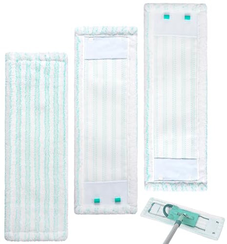 Adiwo Bodenwischer Ersatzbezug für Leifheit, 3 Stück Wischmopp Bezug bodenwischer zubehör, Ersatz Mikrofaser Mopptuchbezug(47 x 15 cm)