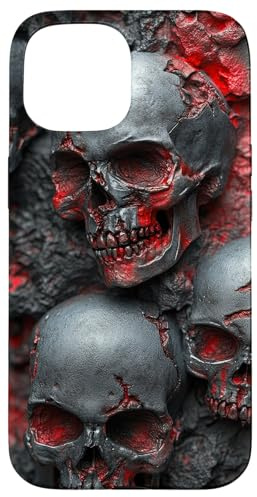 Porta de diseño de Arte de Halloween Dark Horror de Pila de Carcasa para iPhone 15