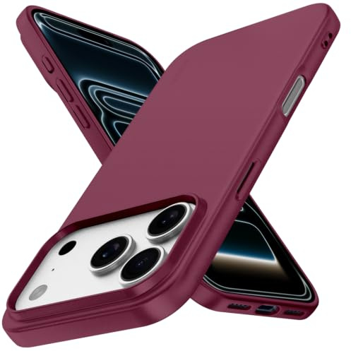 X-level für iPhone 17 Pro Hülle, Dünn Weich Case, Weinrot | Handyhülle Soft Silikon Bumper Cover Kratzfeste Schutzhülle