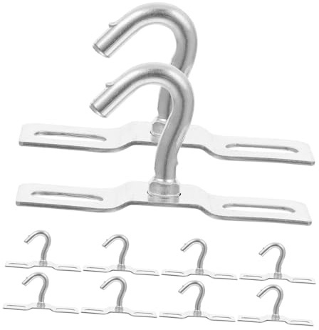 Healifty 10pièces Cintres Plats Métal Robuste Kit De Suspension Pour Guirlande Lumineuse Crochets à Vis Pour Plantes Supports De Fixation Pour Corde Crochets De Plafond Pour Luminaires Susp
