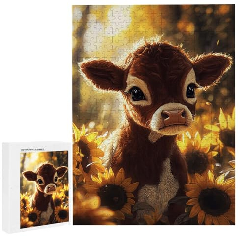 Puzzle 6000 Teile Erwachsene süße Kuh, Impossible Klassische Jigsaw Puzzles 179 x 105cm, Geschicklichkeitsspiel für die ganze Familie, Puzzle farbenfrohes Legespiel Home Dekoration Geschenk k-501