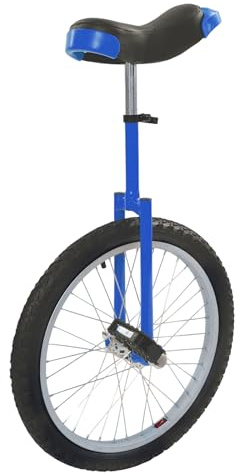 RUETERY 20 Zoll Einrad für Erwachsene, Höhenverstellbares Outdoor Unicycle, 78-90cm, Bis 75kg Tragkraft, Alu-Einrad mit Profilreifen für Balance- & Koordinationstraining, Blau