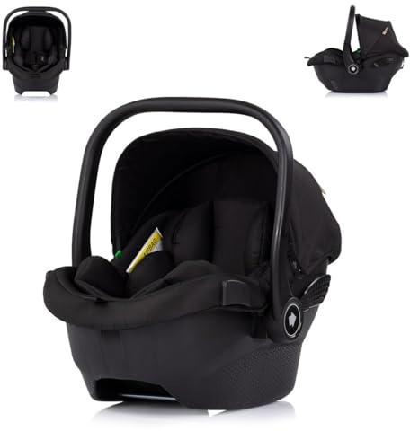Chipolino Babyschale Pearl i-Size (40-85cm) Sonnendach 3-Punkt-Gurt Kopfstütze schwarz