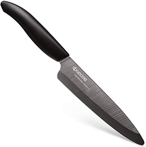 Kyocera Revolution Black - Cuchillo de cerámica, 13 cm, Color Negro
