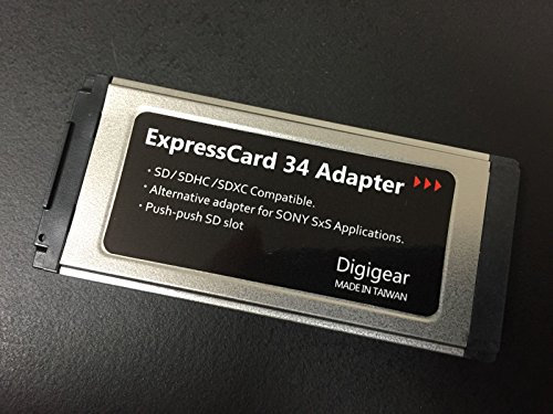 Digigear SD/SDHC/SDXC TO EXPRESSCARD ADAPTER/READER FOR SONY SXS PRO CARD APPLICATION/REPLACEMENT UPTO 2TB (support from 8MB to 32 & 64 GB)