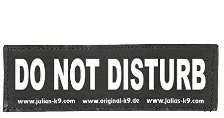 Julius-K9 Original Interchangeable Patch, Small, Black, Do Not Disturb