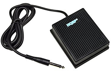 HQRP Pedal de sostenido Estilo Interruptor de pie para Korg X50, Kronos X, Krome, KingKORG, King KORG, R3 Teclado, Karma Music Workstation
