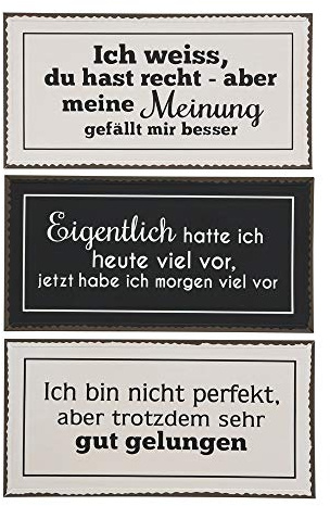 Schild Priol sort 40x20cm