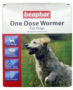 Beaphar - One Dose Wormer for Large Dogs 4 Tabs