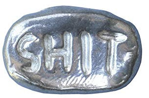 Shit, (Scheiße), Rache-Nachricht, I Saw This & I Thought of You, (Ich Habe Das Hier Gesehen Und Musste An Dich Denken), Aus Deutschem Zinn, Hand Gegossen, von William Sturt