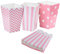 Popcorn Boxes, Diealles 36 Stück Popcorn Tüte Popcorn Candy Boxen Behälter für Party Snacks, Süßigkeiten, Popcorn und Geschenke - Rosa