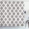 ABAKUHAUS Grau und Weiß Duschvorhang, geometrische Damast, Stoffliches Gewebe Badezimmerdekorationsset mit Haken, 175 x 200 cm, Dimgrey Weiß