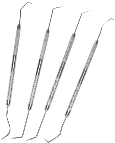 PERFORMANCE TOOL W80749 4-teiliges Präzisions-Plektrum- und Haken-Set mit Edelstahlspitzen, ideal für Juweliere, Mechaniker, Angler, Waffenreparaturen und mehr