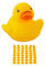 240 x Badeente 3,5 cm, klassisches Quietscheentchen für die Badewanne, Badespielzeug für Groß und Klein, Gummiente , gelb