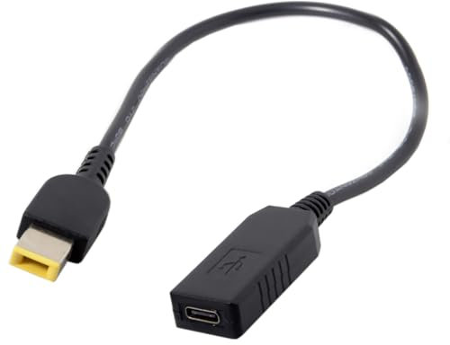 Cablecc USB 3.1 Type C USB-C to Rectangle 11.0 * 5.0mm Power Plug PD Emulator Trigger Charge Cable for Lenovo ThinkPad X1 Carbon