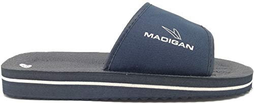 Madigan Ciabatte Uomo Piscina Gomma Fascia Tobago (43, Blu)