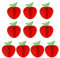 FEPITO 10 Pack 7 Zoll Apfel Gewebe Bienenwabe Hängend Rot Papier Apfel Dekorationen Obst Dekoration für Zurück zur Schule, Babydusche