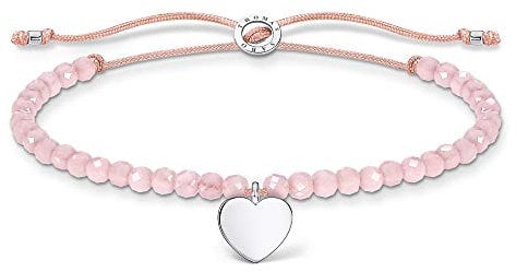 Thomas Sabo Armband rosa Perlen mit Herz 925 Sterling Silber A1985-813-9-L20V