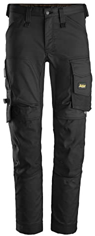 Snickers Workwear AllroundWork Elastische Hose, Schwarz, Größe 120, Unisex, Erwachsene