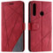 SONWO Cover per Huawei P40 Lite Flip Caso in PU Pelle Case Cover Portafoglio Custodia per Huawei P40 Lite E, [Kickstand] [Slot per Schede], Rosso