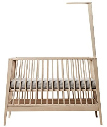 Linea Babybett in Buche mit Himmelgestell Buche OHNE MATRATZE