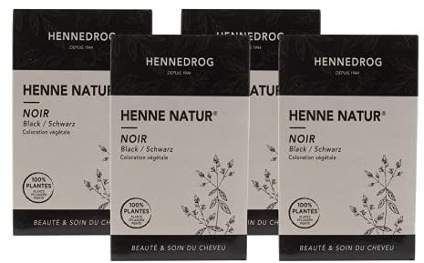 Hennedrog - Henna Natur schwarz 4 x 90 g