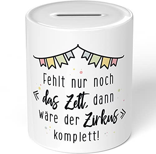 JUNIWORDS Spardose Sparbüchse, Fehlt nur noch das Zelt, dann wäre der Zirkus komplett!