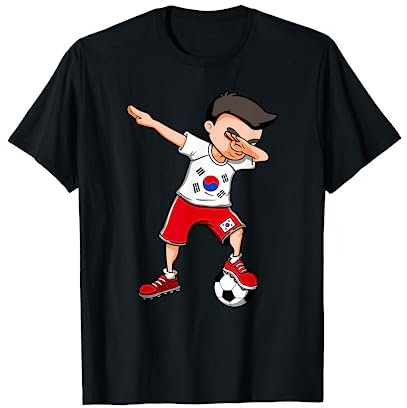 Dabbing Soccer Boy - Südkorea Trikot Koreanische Fußballfans T-Shirt