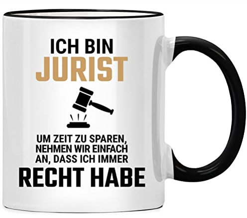 Ich bin Jurist habe Recht Weltbeste Anwältin Tasse Juristen Juristin Geschenk für bester Anwalt witzig Jura Student Geschenke Richter Examen Kollegen
