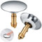Tapones de lavabo Pop Up Click Clack, Tapón Desagüe Fregadero, Válvula para Lavabo Clic Clac, Tapón Desplegable para Lavabo de Cocina, Baño, Tapón de Lavabo Cromado, 66 mm