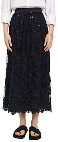 ESPRIT Damen 023EO1D312 Rock, 400/NAVY, L