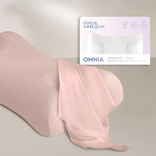 Sleep & Glow Omnia Tencel Kissenbezug für Haar und Haut Passt zu einzigartiger Form von Sleep & Glow Omnia Kissen - Natürliche Eukalyptusfaser - Hypoallergen und bakteriostatisch (Rosenrauch)
