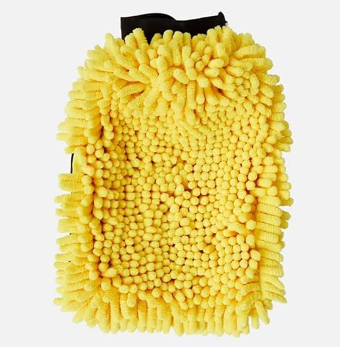 DUNLOP wash glove chenille 2 in 1 Gant anti rayure en microfibre avec face polish et anti-insectes
