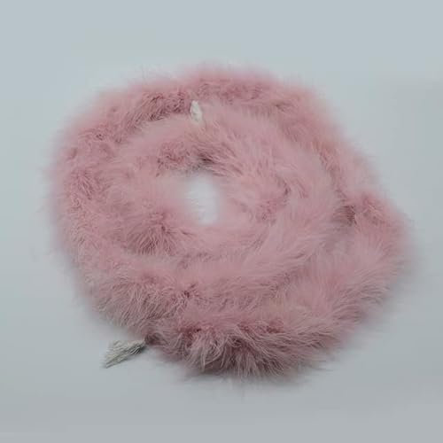 2 Meters/Pc Fashion 40Gram Soft Fluffy Dyed Colorful Real Natural Turkey Feather Boa Show/Carnival Costumes/Party Boa-Leather Pink
