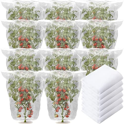 Berlune Cubierta de red de jardín, paquete de 24 unidades de 2.5 x 3.5 pies, protección de arbustos de arándanos, barrera de pájaros para plantas, frutas y flores