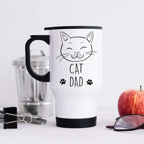 60 Second Makeover Limited Cat Dad Metal Travel Mug