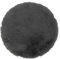 CB Home & Style Kunstfell Dekofell Teppich rosa grau Taupe Creme Sitzkissen Lammfellimitat Felloptik Verschiedene Größen Herz Wolke Tischläufer Läufer (Anthrazit, 38 cm rund)