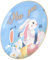 UTHCLO Piatto Decorativo Porcellana Per Pasqua Piatto Per Antipasti Insalate e Dolci Design Con Coniglio Per Festeggiare La Pasqua