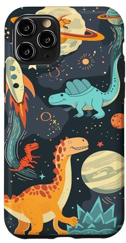 iPhone 11 Pro Funny Dinosaurs In Space Phone Cover Case