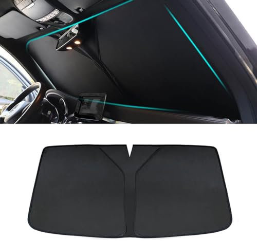 Apto para Mercedes Benz Clase C W203 2000-2007,Parasol para Parabrisas de Coche,Parasol Negro para Parabrisas,Parasoles para Parabrisas de Coche,Accesorios para Coche
