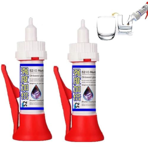5210 Met Oil Based Glue,Powerful Solder Multi-Material Repair Adhesive,Adhesive Strong Welding,5210 Glue, Multi-Material Repair Adhesive for Wood, Furniture, Cups,Shoes (2PCS)