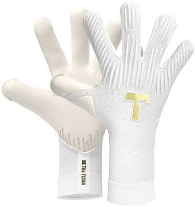 T1TAN Rebel 2.0 White-Out - Torwarthandschuhe Herren - Profi Fussballhandschuhe Erwachsene & Jugendliche - Die Handschuhe für Fußball und jeden Torwart - Größe 10