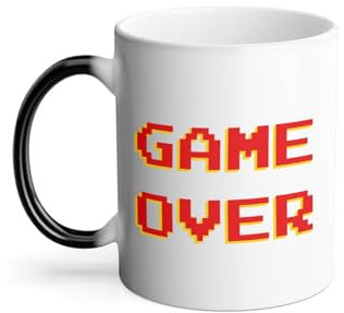 Thermo-Reactive Mug Magic Mug - Game Over Retro Arcade Gaming Video Games 8 Bits - 325 ml
