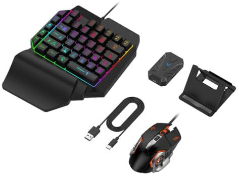 CPAOWEHF Adaptador de ratón Gamepad Controlador móvil Teclado de juegos Convertidor de mouse para adaptador de juegos móviles