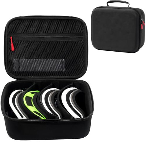 ProCase Ski Goggle Case, Large Capacity Travel Snow Goggles Holder Hard Carrying Protective Case for Ski and Snowboard Snow Motorcycle Sports Glasses -Black