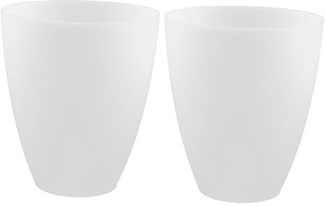 Garneck 2 Stück Kleiner Lampenschirm Aus Kunststoff in Weiß - Ersatzlampenschirm Für Leuchten - Ideal Für Deckenlampen Wandlampen Und Pendelleuchten Mit 42 Mm Lochdurchmesser