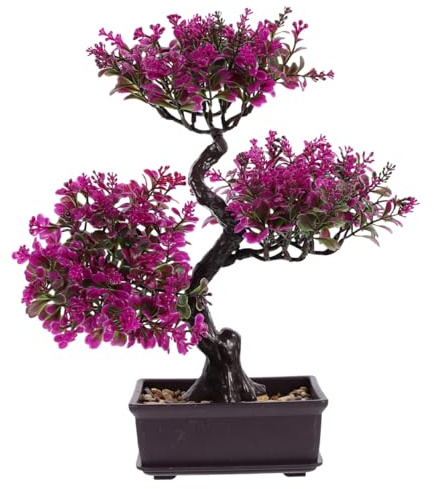 MAGICLULU Künstliche Bonsai Topfpflanze 14X12.20X5.51 Zoll Gefälschtes Grünpflanzen Desktop Ornament Für Wohnzimmer Büro Küche Ohne Pflege
