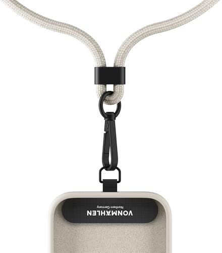 VONMÄHLEN Infinity Go Handykette - Universelles Phones Strap - kompatibel, flexibel und sicher, verstellbare Länge bis zu 150 cm - Handyband zum Umhängen - Cream
