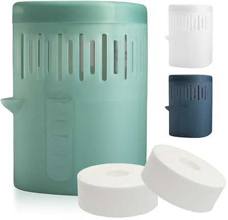 Foxence Moisture Absorber – Non-Electric Dehumidifier for Bedroom, Bathroom & Wardrobe – Silent, Reusable 1L Moisture Trap – Fights Mould, Damp & Musty Smells – Includes 2x450g Refills (Misty Green)